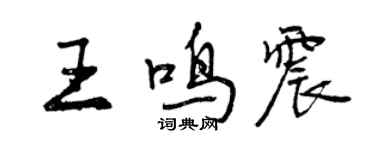 曾慶福王鳴震行書個性簽名怎么寫