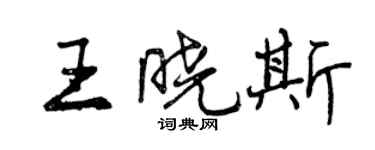 曾慶福王曉斯行書個性簽名怎么寫