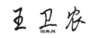 駱恆光王衛農行書個性簽名怎么寫