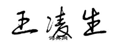 曾慶福王凌生草書個性簽名怎么寫