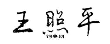 曾慶福王照平行書個性簽名怎么寫