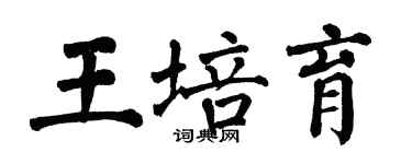 翁闓運王培育楷書個性簽名怎么寫