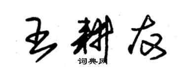 朱錫榮王耕友草書個性簽名怎么寫