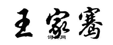 胡問遂王家騫行書個性簽名怎么寫