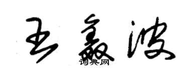 朱錫榮王鑫波草書個性簽名怎么寫