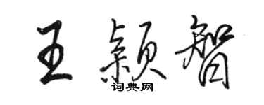 駱恆光王穎智行書個性簽名怎么寫