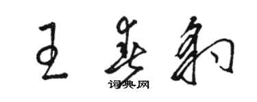 駱恆光王春豹草書個性簽名怎么寫