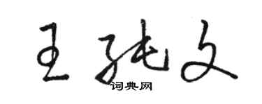 駱恆光王純文草書個性簽名怎么寫