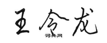 駱恆光王令龍行書個性簽名怎么寫