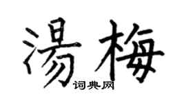 何伯昌湯梅楷書個性簽名怎么寫
