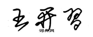 朱錫榮王開習草書個性簽名怎么寫