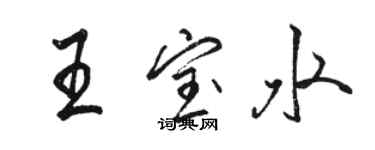 駱恆光王寶水行書個性簽名怎么寫