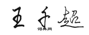 駱恆光王千超行書個性簽名怎么寫