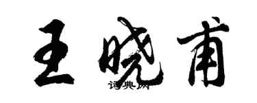 胡問遂王曉甫行書個性簽名怎么寫