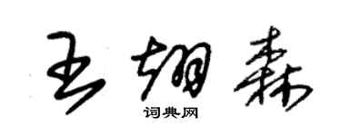 朱錫榮王翊森草書個性簽名怎么寫