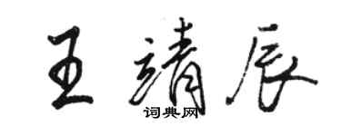 駱恆光王靖辰行書個性簽名怎么寫