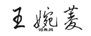 駱恆光王婉菱行書個性簽名怎么寫