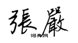 王正良張嚴行書個性簽名怎么寫
