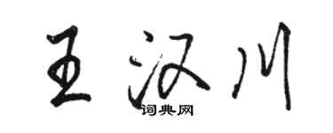 駱恆光王漢川行書個性簽名怎么寫