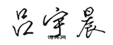 駱恆光呂宇晨行書個性簽名怎么寫