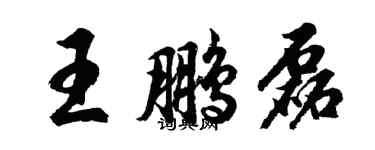 胡問遂王鵬磊行書個性簽名怎么寫