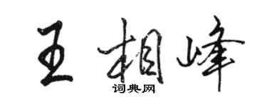 駱恆光王相峰行書個性簽名怎么寫