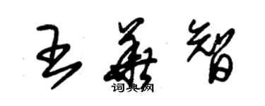 朱錫榮王華智草書個性簽名怎么寫