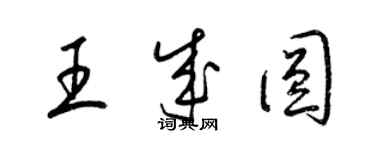 梁錦英王成圓草書個性簽名怎么寫