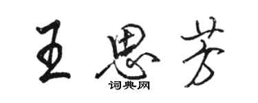 駱恆光王思芳行書個性簽名怎么寫