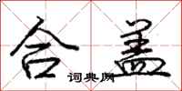龐中華合蓋行書怎么寫