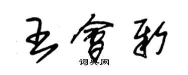 朱錫榮王會新草書個性簽名怎么寫