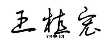 曾慶福王植宏草書個性簽名怎么寫