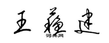 梁錦英王蘇建草書個性簽名怎么寫