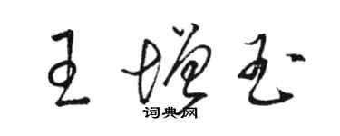 駱恆光王增玉草書個性簽名怎么寫