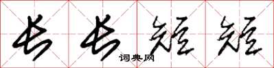 朱錫榮長長短短草書怎么寫