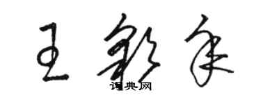 駱恆光王彩年草書個性簽名怎么寫