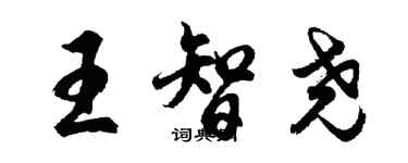 胡問遂王智堯行書個性簽名怎么寫