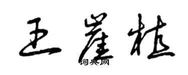 曾慶福王崖植草書個性簽名怎么寫