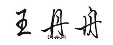 駱恆光王丹舟行書個性簽名怎么寫