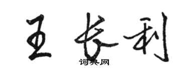 駱恆光王長利行書個性簽名怎么寫