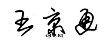朱錫榮王京通草書個性簽名怎么寫