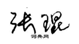 朱錫榮張琨草書個性簽名怎么寫