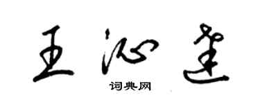 梁錦英王沁達草書個性簽名怎么寫