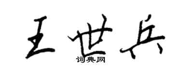 王正良王世兵行書個性簽名怎么寫