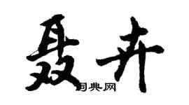 胡問遂聶卉行書個性簽名怎么寫