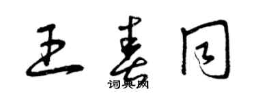 曾慶福王春同草書個性簽名怎么寫