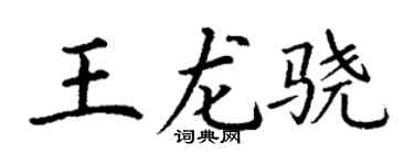 丁謙王龍驍楷書個性簽名怎么寫