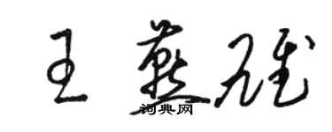 駱恆光王燕雄草書個性簽名怎么寫