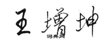 駱恆光王增坤行書個性簽名怎么寫