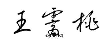 梁錦英王霽桃草書個性簽名怎么寫